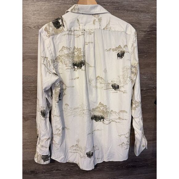 Western Cremieux Collection Button Down Shirt Cotton Buffalo Print Sz M Corduroy - Picture 9 of 9